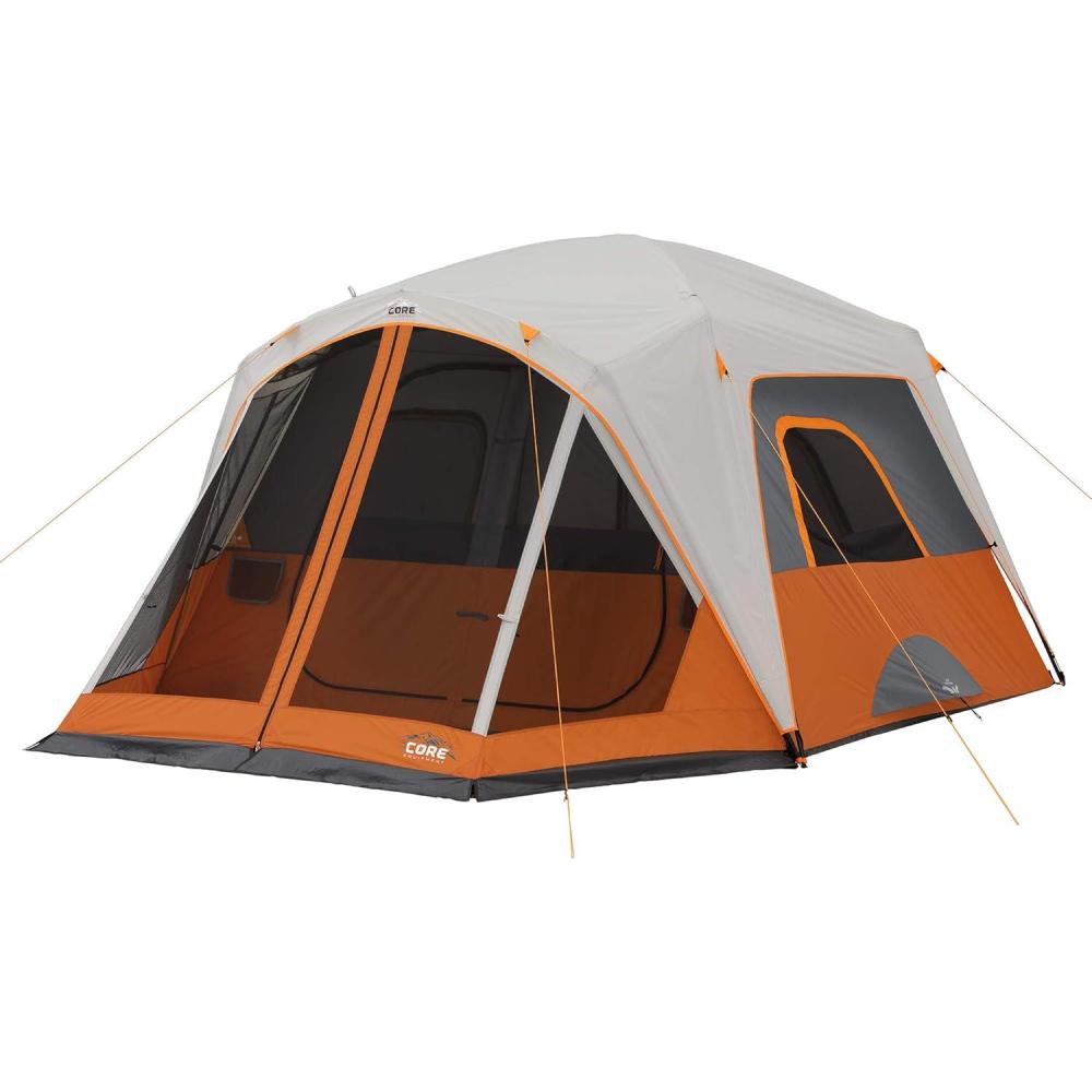 imageCORE Tent for Family Camping 4 Person ampamp 6 Person Portable Camp Tent with Carry Bag for Outdoor Car Camping Included Gear Loft Organizer for Camp Accessories6 Person With Screen Room
