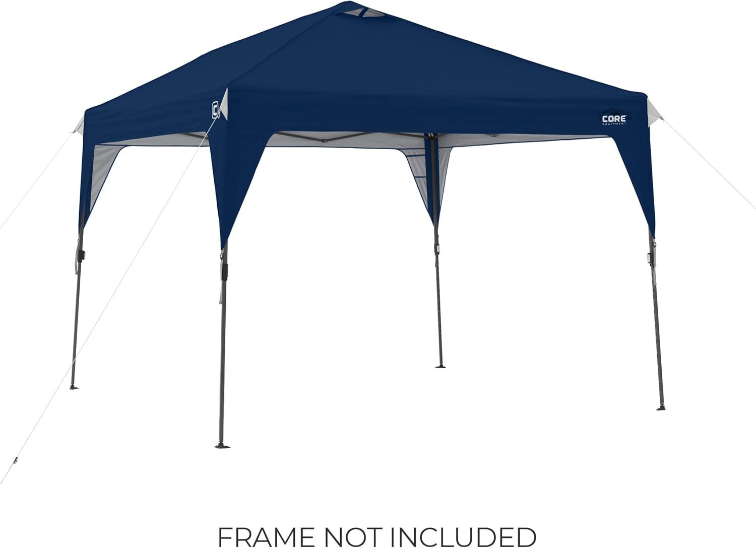 image:imageCORE 10x10 Replacement Top for Straight Leg Pop Up Canopy Tent UPF 50 Sun Protection with Vented Top and Builtin Storage PocketsNavy