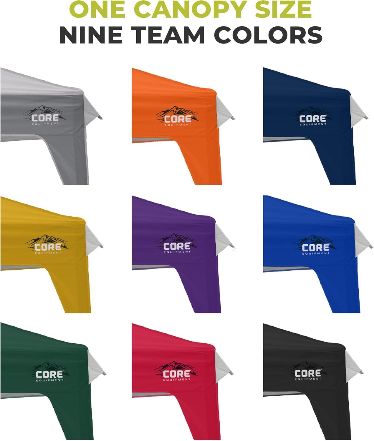 image:imageCORE 10x10 Replacement Top for Straight Leg Pop Up Canopy Tent UPF 50 Sun Protection with Vented Top and Builtin Storage PocketsOrange