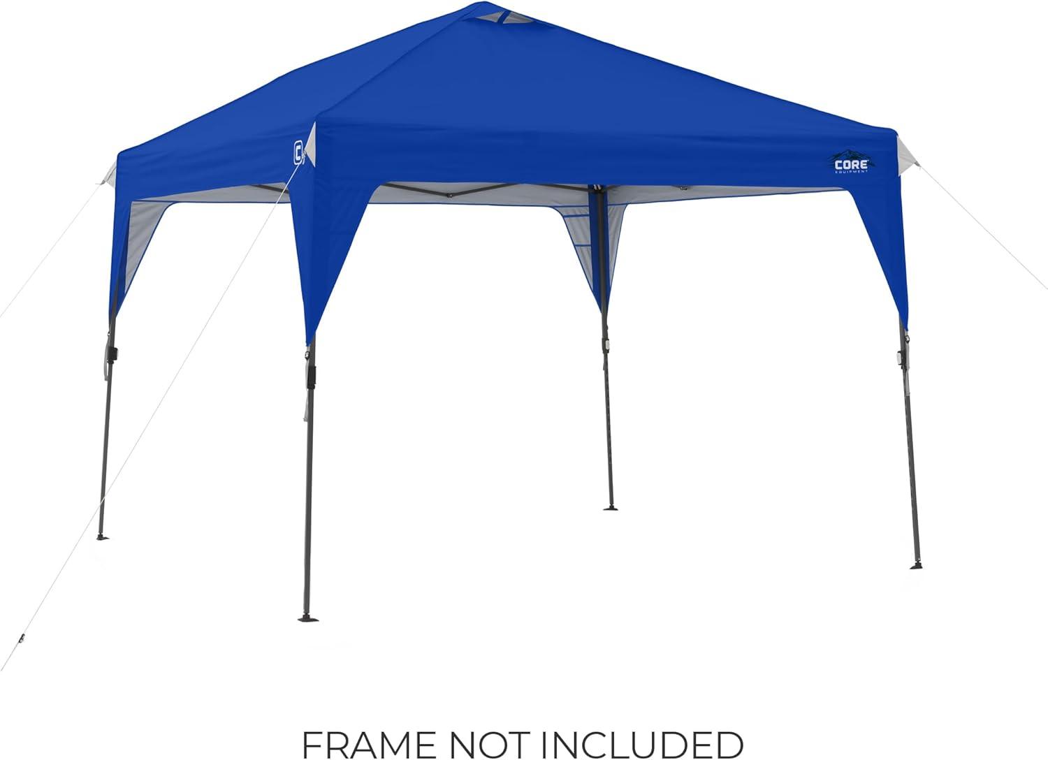 image:imageCORE 10x10 Replacement Top for Straight Leg Pop Up Canopy Tent UPF 50 Sun Protection with Vented Top and Builtin Storage PocketsRoyal Blue