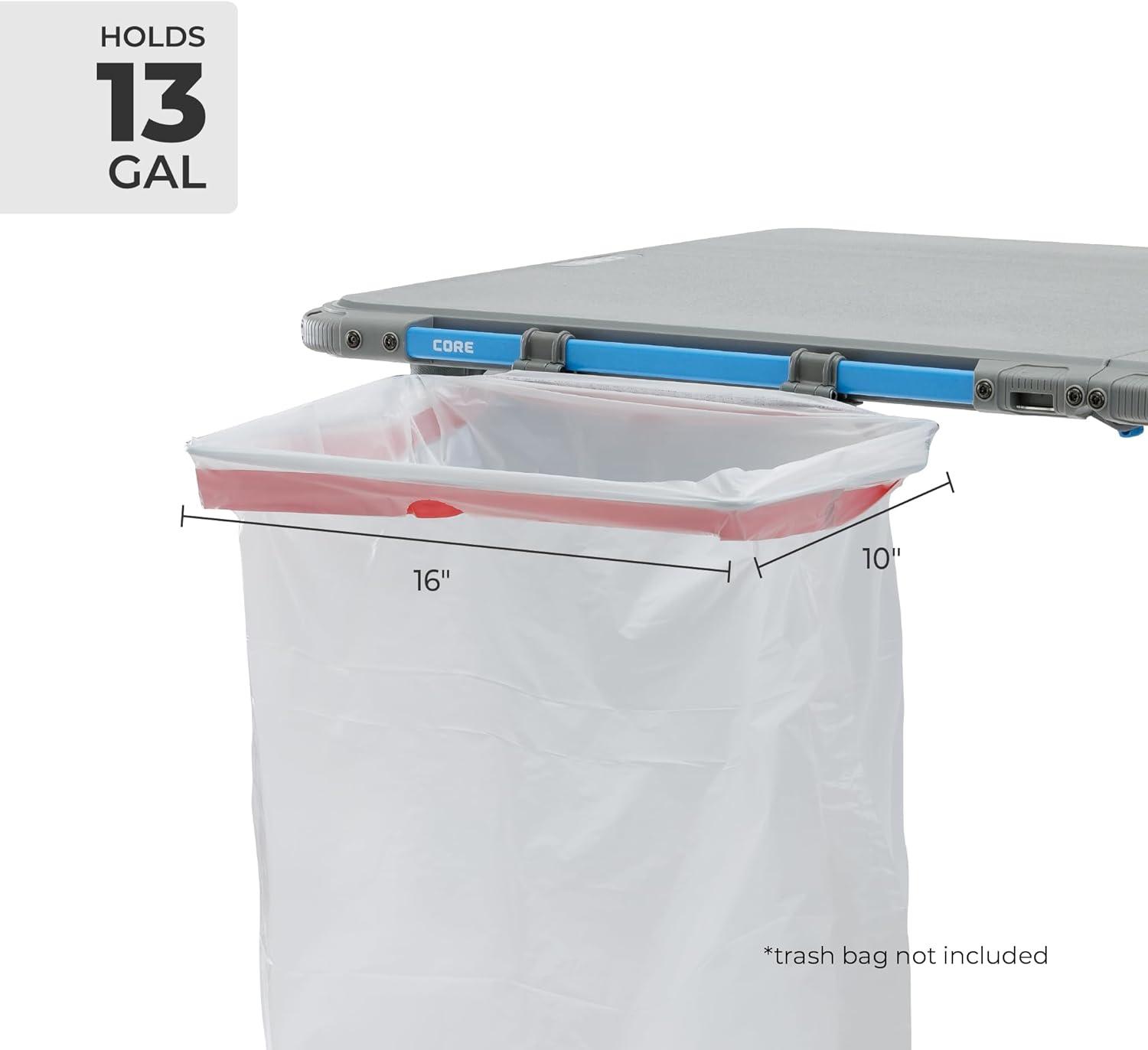 image:imageCORE Outdoor Cook Table 4 Foot Table with Adjustable Height and Storage for Cooking Accessories Foldable amp Portable for Beach Picnic Backyards BBQ Tailgate Patio and Party