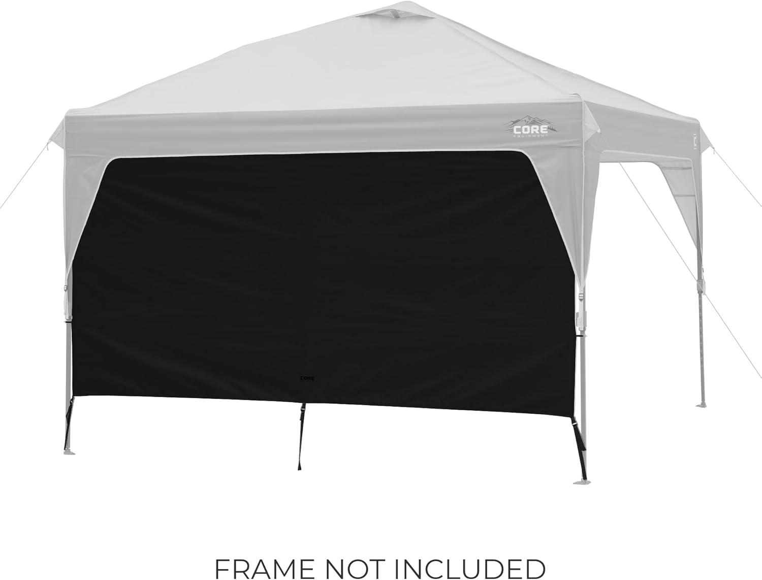 image:imageCORE Sunwall for Straight Leg Pop Up Canopy Tent Fits 10x10 and 13x13 CORE Models Removable Sidewall to Block Sun Wind and Rain UPF 50 Sun ProtectionBlack