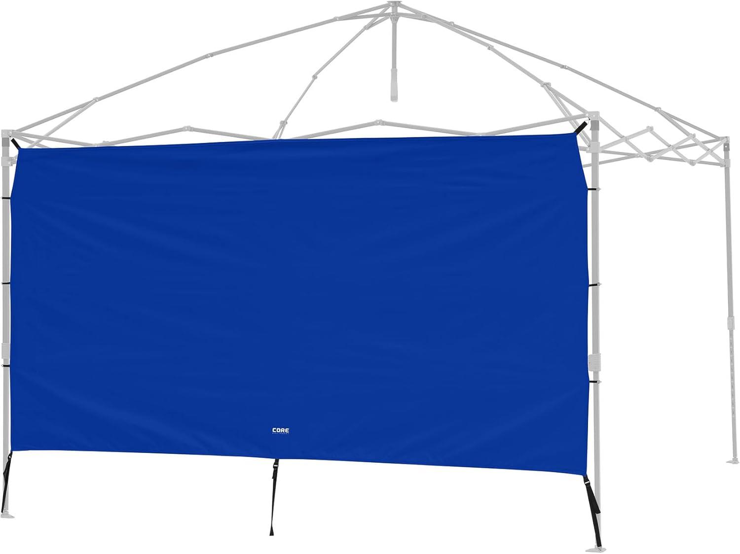 image:imageCORE Sunwall for Straight Leg Pop Up Canopy Tent Fits 10x10 and 13x13 CORE Models Removable Sidewall to Block Sun Wind and Rain UPF 50 Sun ProtectionRoyal Blue