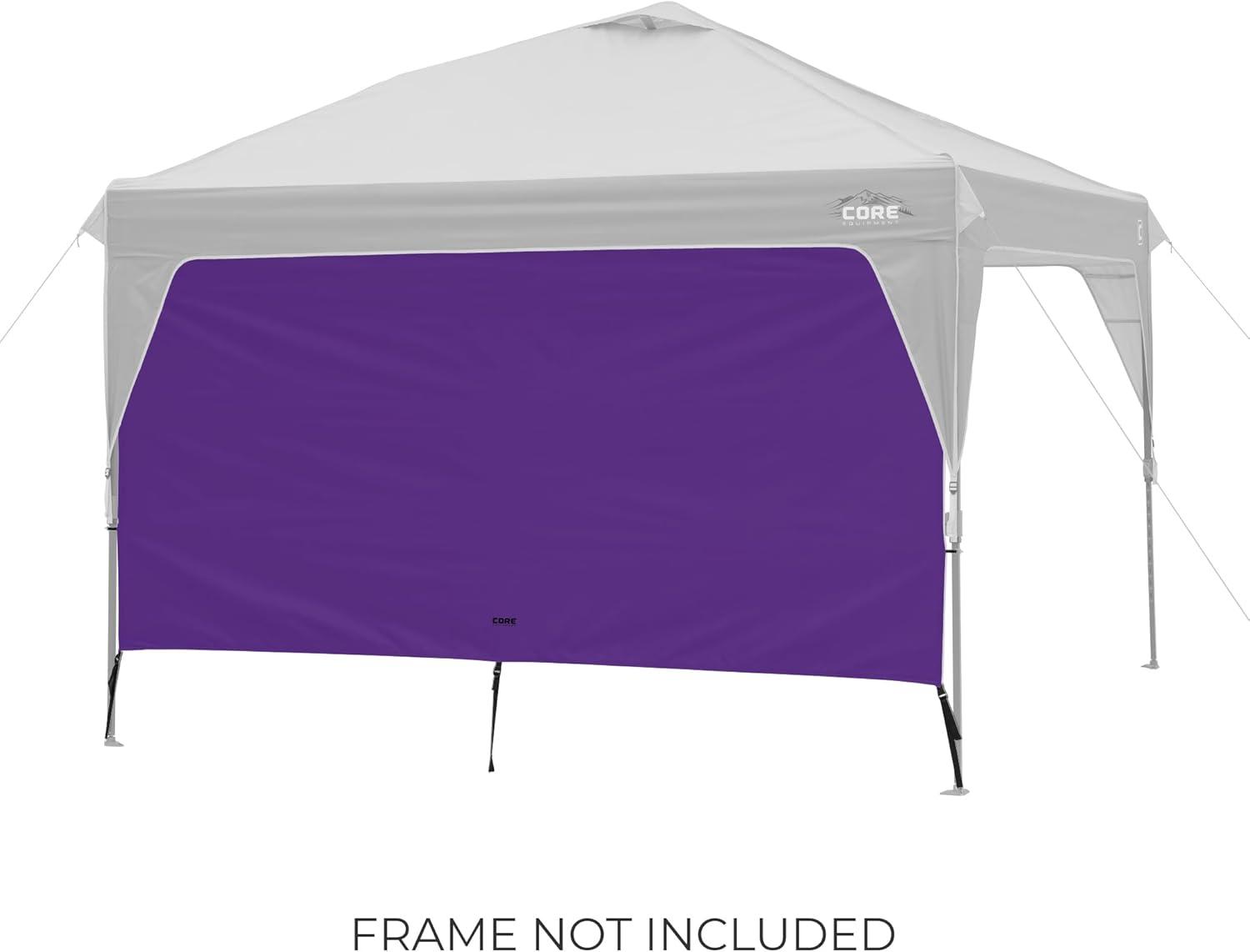 image:imageCORE Sunwall for Straight Leg Pop Up Canopy Tent Fits 10x10 and 13x13 CORE Models Removable Sidewall to Block Sun Wind and Rain UPF 50 Sun ProtectionPurple
