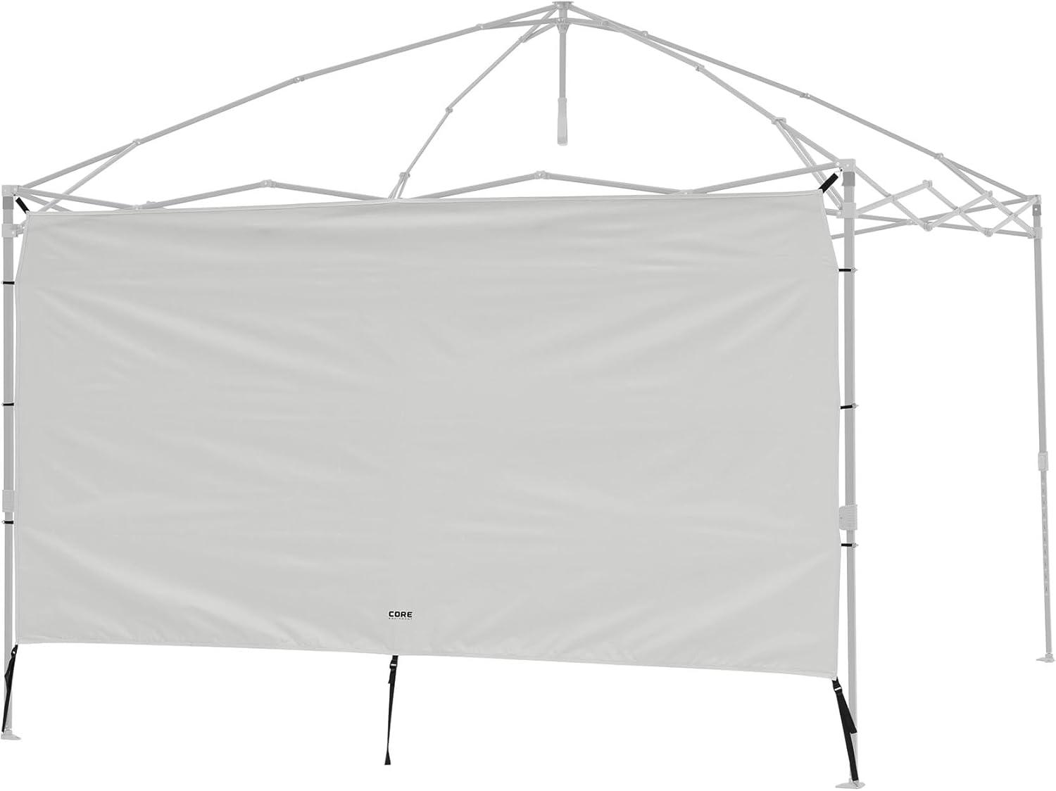image:imageCORE Sunwall for Straight Leg Pop Up Canopy Tent Fits 10x10 and 13x13 CORE Models Removable Sidewall to Block Sun Wind and Rain UPF 50 Sun ProtectionGray
