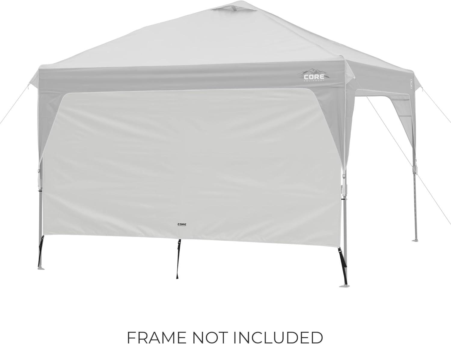 image:imageCORE Sunwall for Straight Leg Pop Up Canopy Tent Fits 10x10 and 13x13 CORE Models Removable Sidewall to Block Sun Wind and Rain UPF 50 Sun ProtectionGray