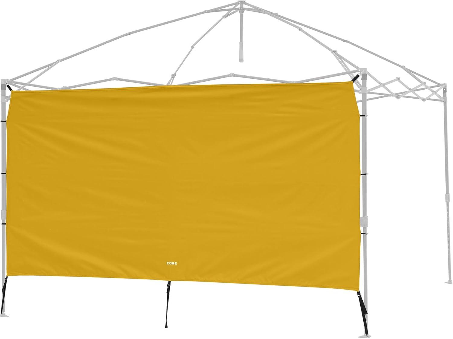 image:imageCORE Sunwall for Straight Leg Pop Up Canopy Tent Fits 10x10 and 13x13 CORE Models Removable Sidewall to Block Sun Wind and Rain UPF 50 Sun ProtectionYellow Gold