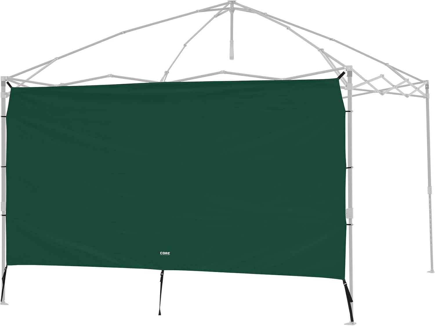 image:imageCORE Sunwall for Straight Leg Pop Up Canopy Tent Fits 10x10 and 13x13 CORE Models Removable Sidewall to Block Sun Wind and Rain UPF 50 Sun ProtectionForest Green