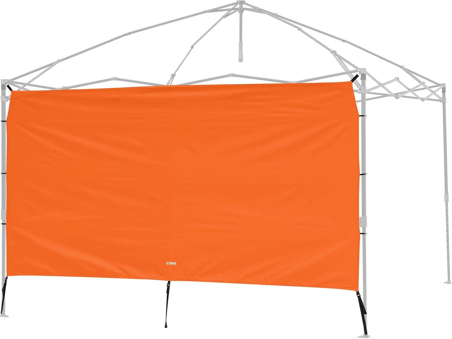 image:imageCORE Sunwall for Straight Leg Pop Up Canopy Tent Fits 10x10 and 13x13 CORE Models Removable Sidewall to Block Sun Wind and Rain UPF 50 Sun ProtectionOrange