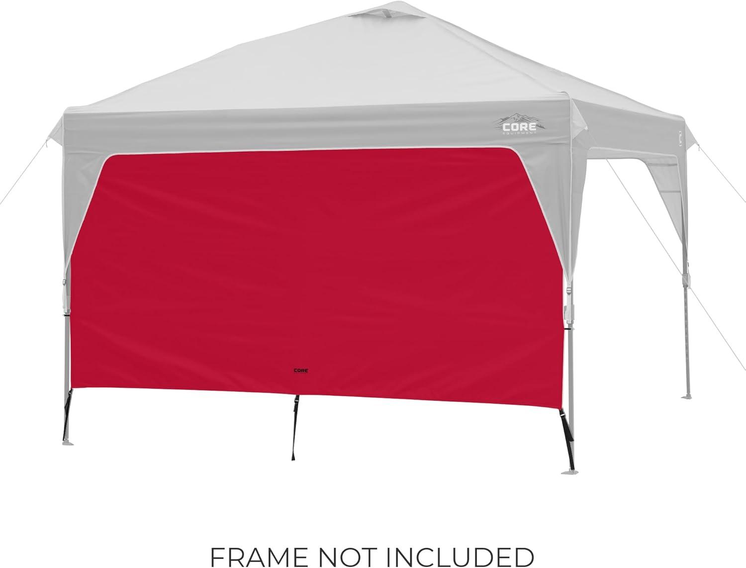 image:imageCORE Sunwall for Straight Leg Pop Up Canopy Tent Fits 10x10 and 13x13 CORE Models Removable Sidewall to Block Sun Wind and Rain UPF 50 Sun ProtectionRed