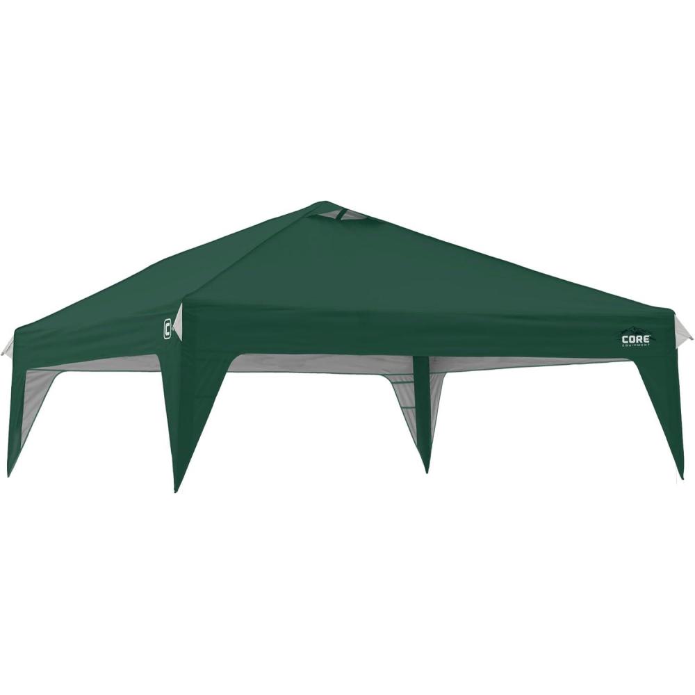 image:imageCORE 10x10 Replacement Top for Straight Leg Pop Up Canopy Tent UPF 50 Sun Protection with Vented Top and Builtin Storage PocketsForest Green