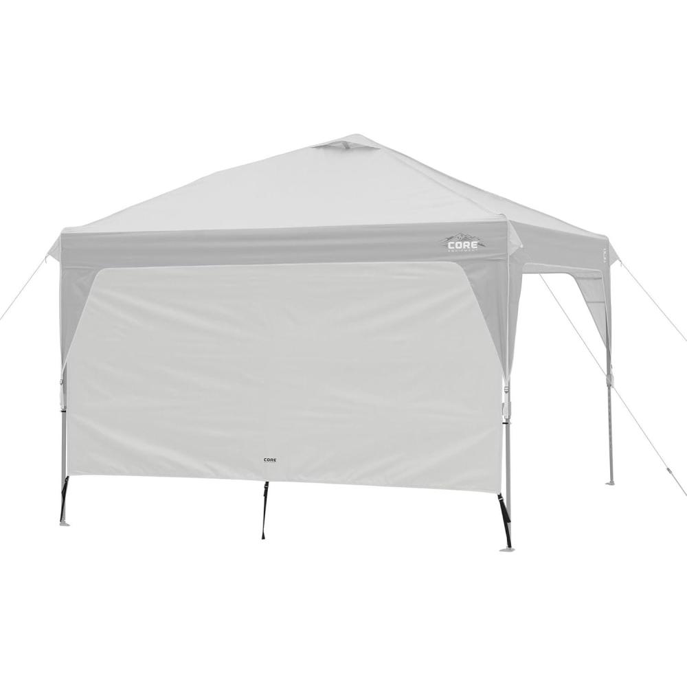 image:imageCORE Sunwall for Straight Leg Pop Up Canopy Tent Fits 10x10 and 13x13 CORE Models Removable Sidewall to Block Sun Wind and Rain UPF 50 Sun ProtectionGray