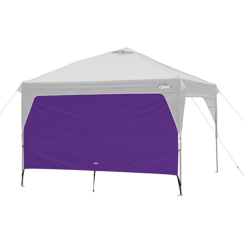 image:imageCORE Sunwall for Straight Leg Pop Up Canopy Tent Fits 10x10 and 13x13 CORE Models Removable Sidewall to Block Sun Wind and Rain UPF 50 Sun ProtectionPurple