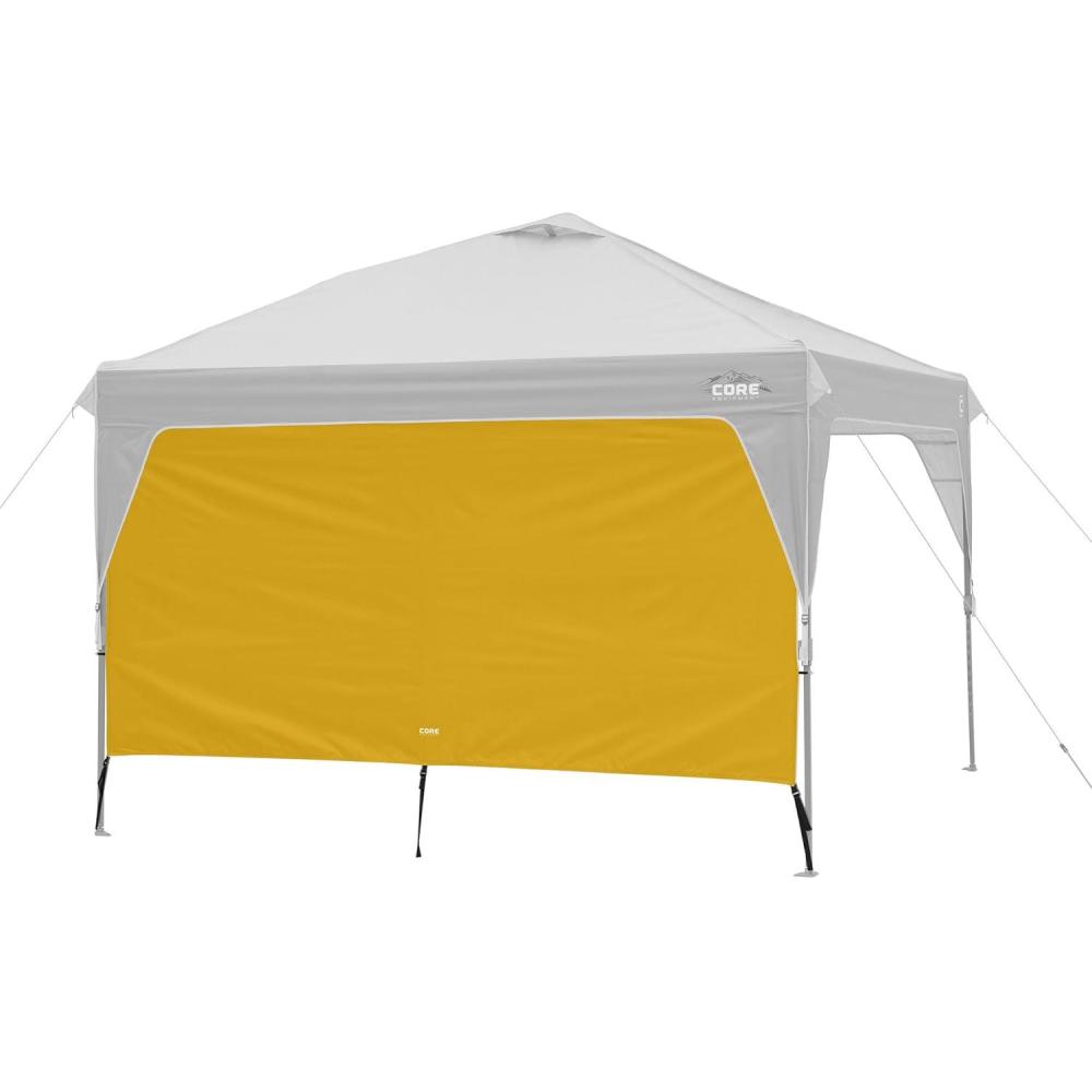 image:imageCORE Sunwall for Straight Leg Pop Up Canopy Tent  Fits 10x10 and 13x13 CORE Models  Removable Sidewall to Block Sun Wind and Rain  UPF 50 Sun ProtectionYellow Gold