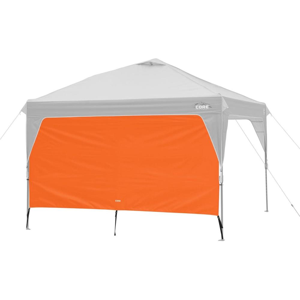 image:imageCORE Sunwall for Straight Leg Pop Up Canopy Tent  Fits 10x10 and 13x13 CORE Models  Removable Sidewall to Block Sun Wind and Rain  UPF 50 Sun ProtectionOrange