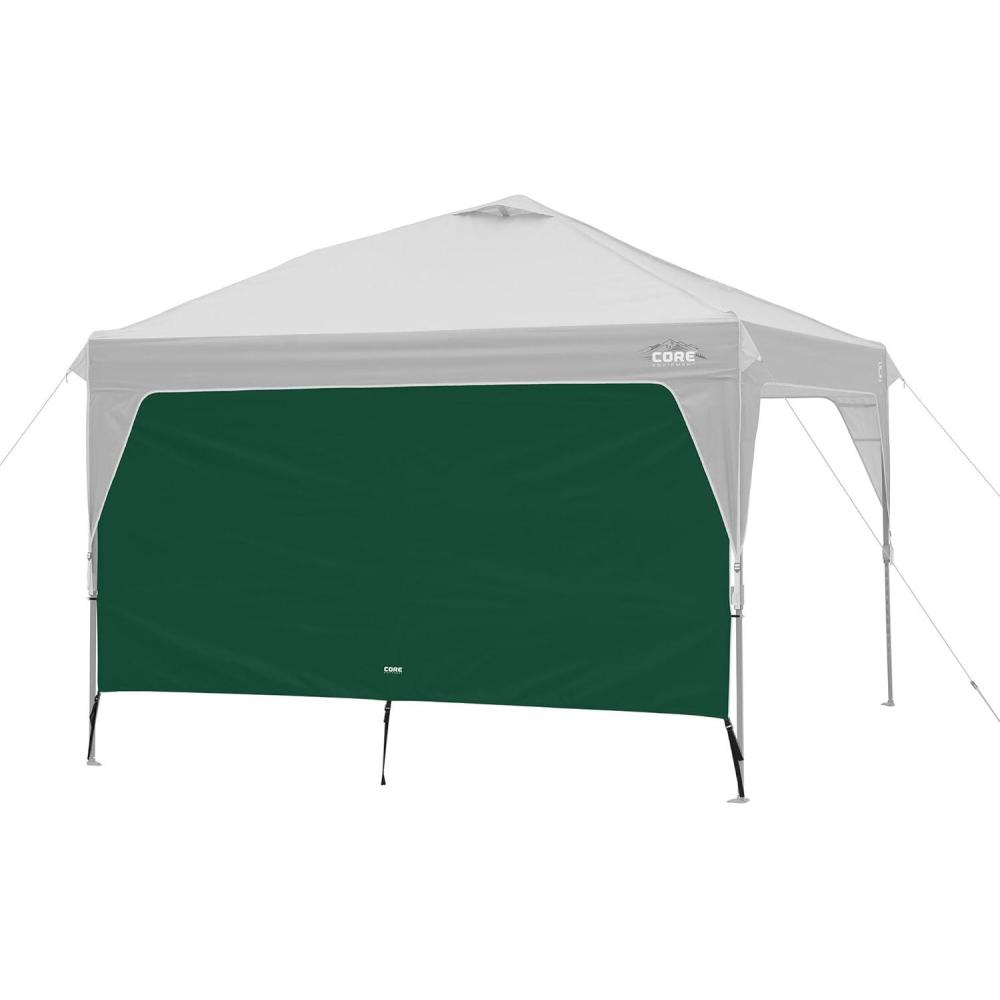 image:imageCORE Sunwall for Straight Leg Pop Up Canopy Tent Fits 10x10 and 13x13 CORE Models Removable Sidewall to Block Sun Wind and Rain UPF 50 Sun ProtectionForest Green