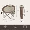 CORE Oversized Papasan Saucer Chair | Foldable Moon Lounge Chair with Cupholder & Storage Pocket for Indoor Home or Outdoor Camping | Perfect for Concert Seat, Sports, Beach, Travel & Picnic(Mocha Latte)