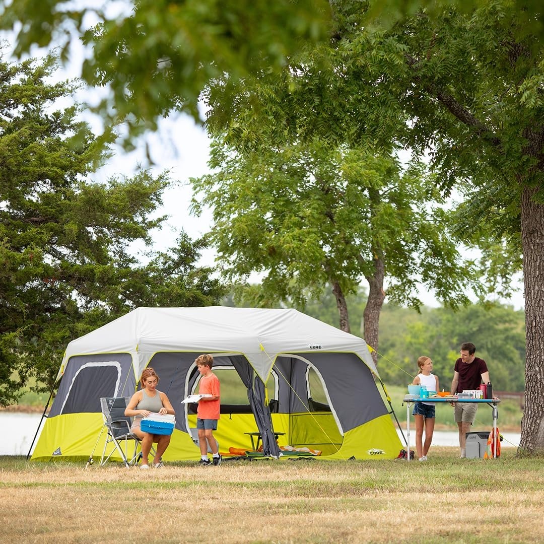 image:imageCORE Instant Cabin Tents Family Cabin Multi Room Pop Up Tents Car Camping Included Storage Pockets for Camping Accessories10 Person