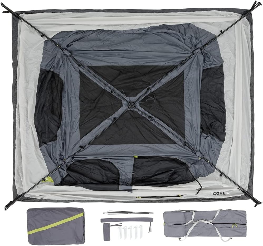 image:imageCORE Instant Cabin Tents Family Cabin Multi Room Pop Up Tents Car Camping Included Storage Pockets for Camping Accessories6 Person With Full Rainfly