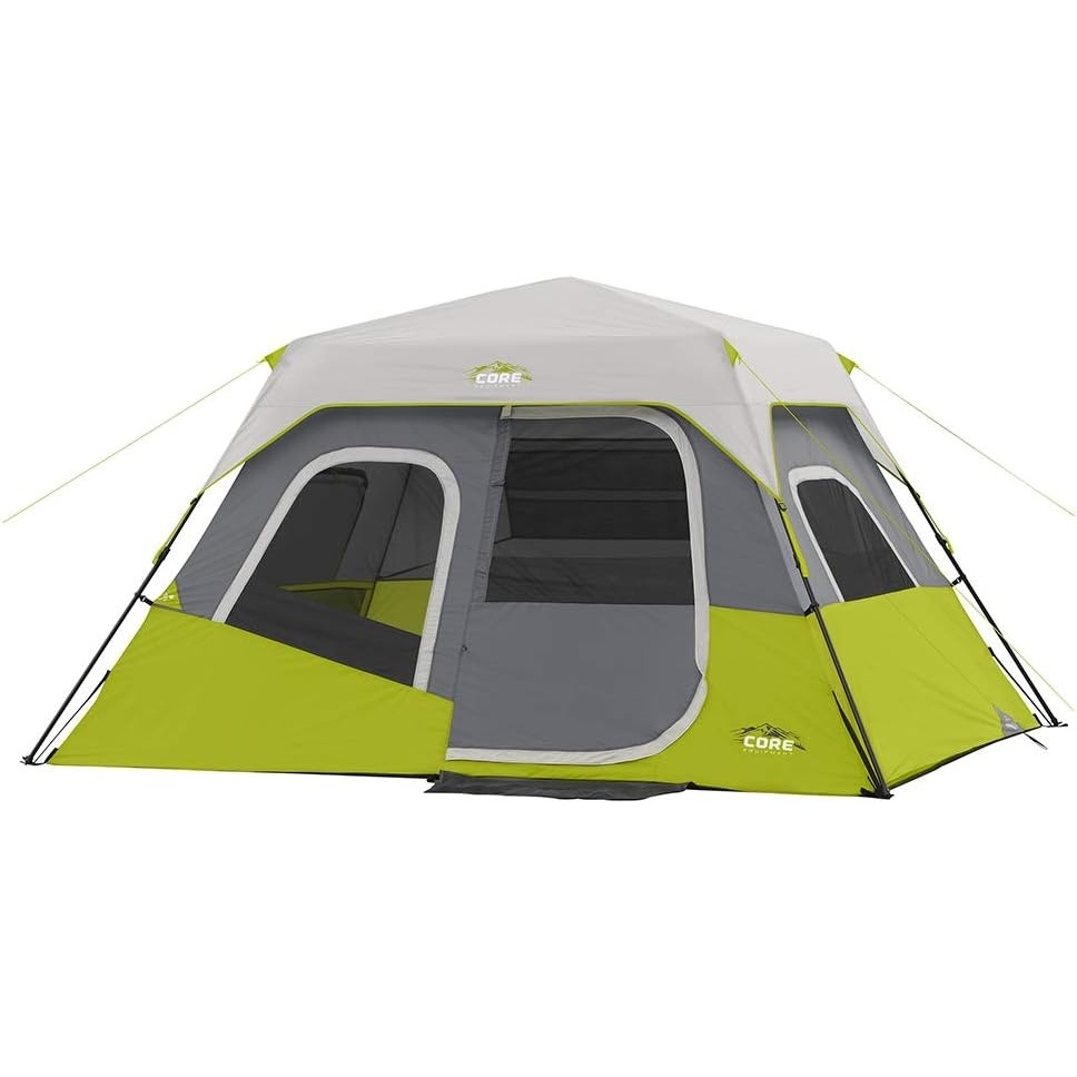 image:imageCORE Instant Cabin Tents Family Cabin Multi Room Pop Up Tents Car Camping Included Storage Pockets for Camping Accessories6 Person Dark Gray